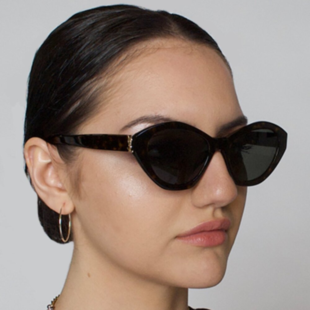 NEW SAINT LAURENT SL M60 006 SUNGLASSES BLACK WOMEN SAINT LAURENT SLM60 006